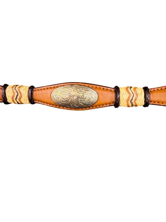 Tony Lama Tan Leather Western Belt With Silver Buckle Embossed Floral Sz 30 - Picture 4 of 8